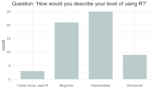 survey - describe your level of R